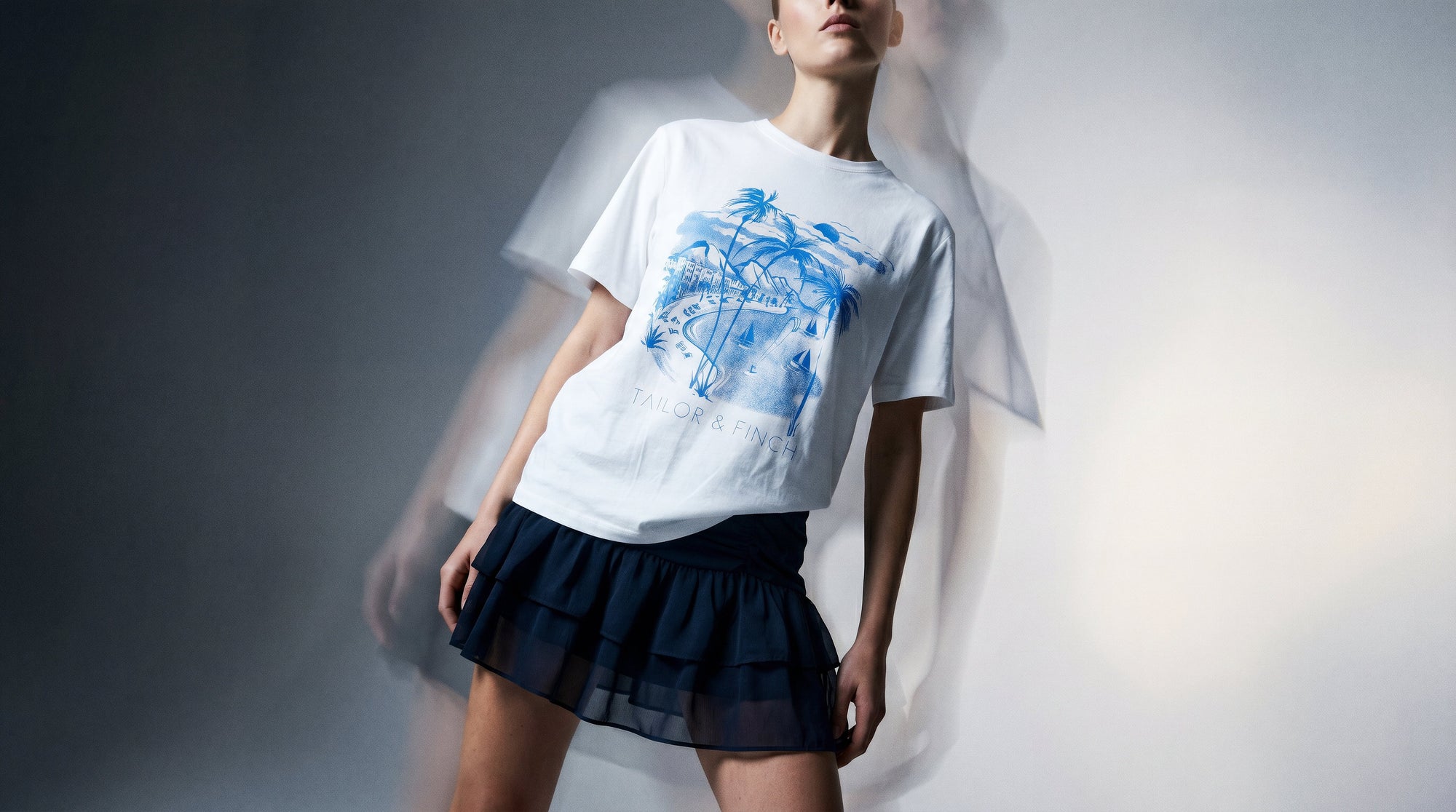 White Printed Tee's