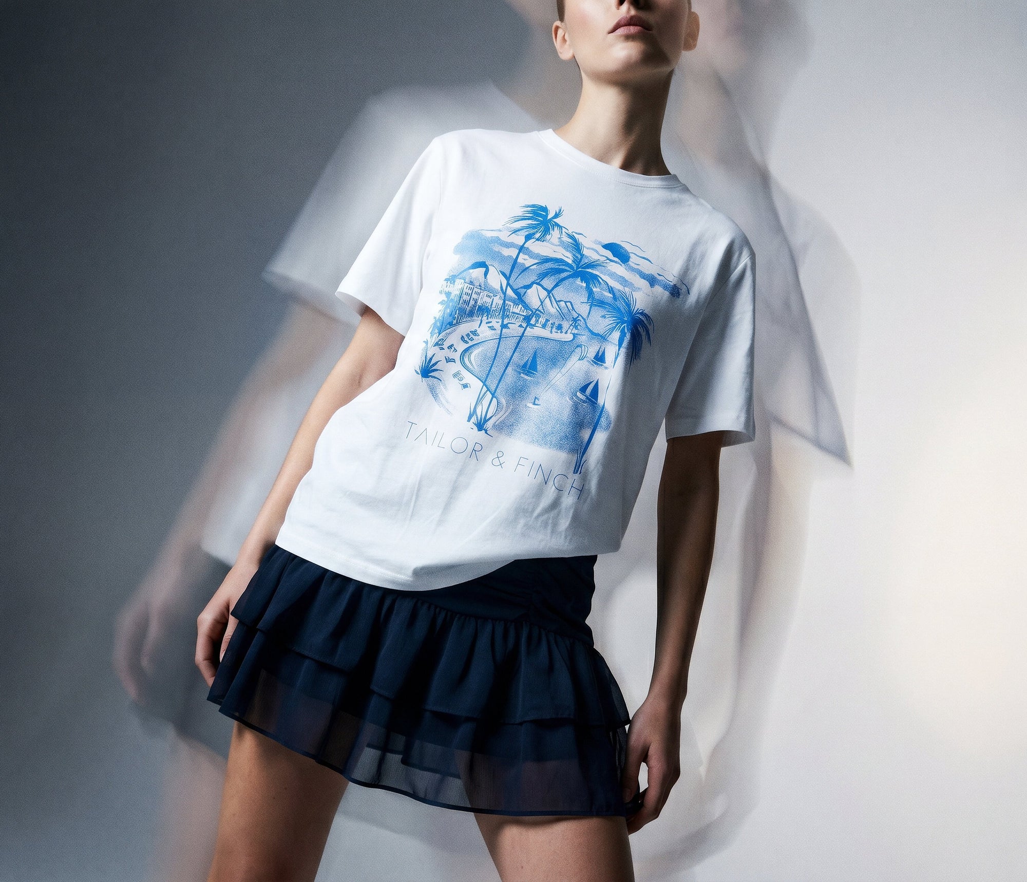 White Printed Tee's