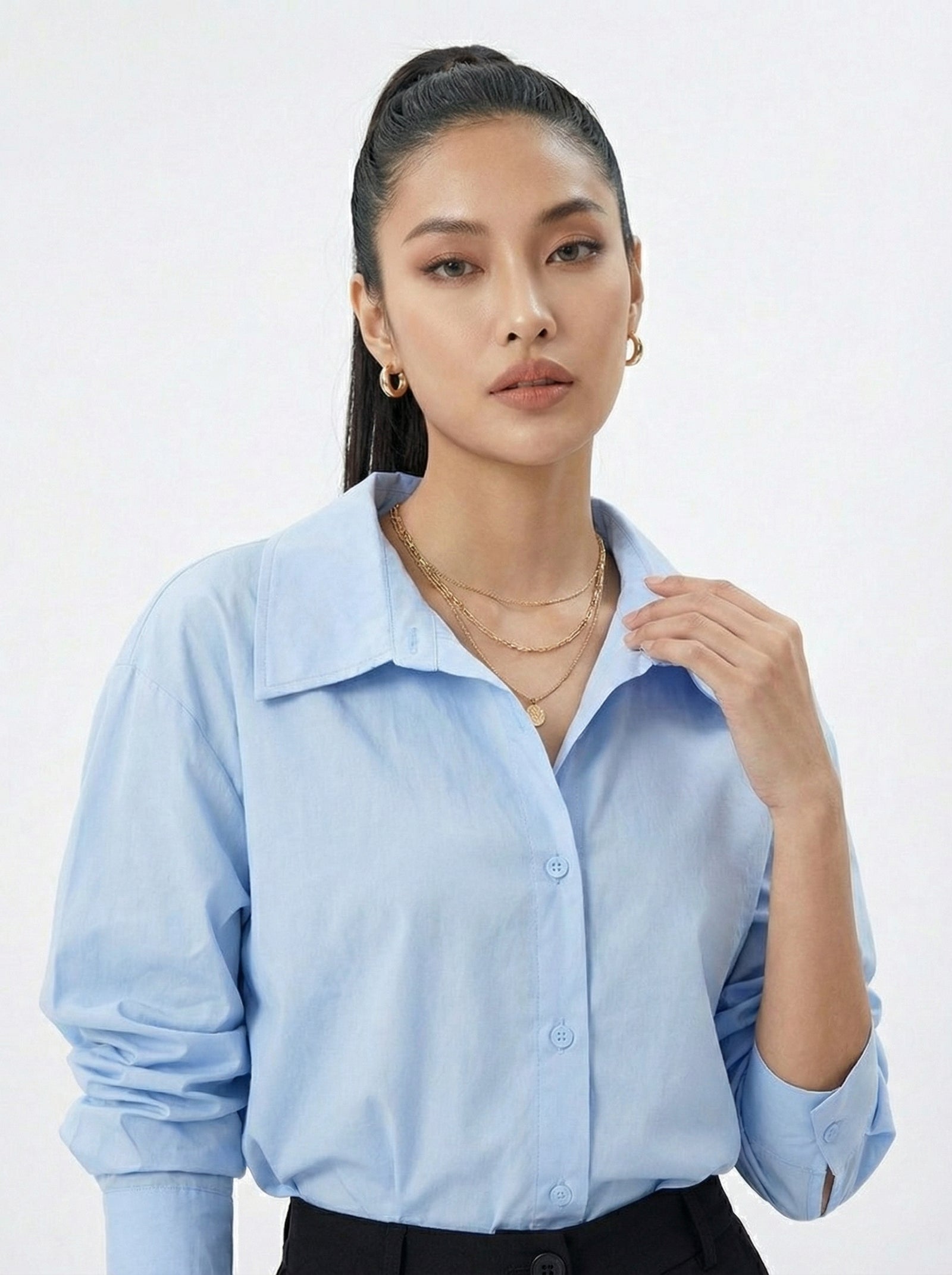Light Blue Boyfriend Shirt