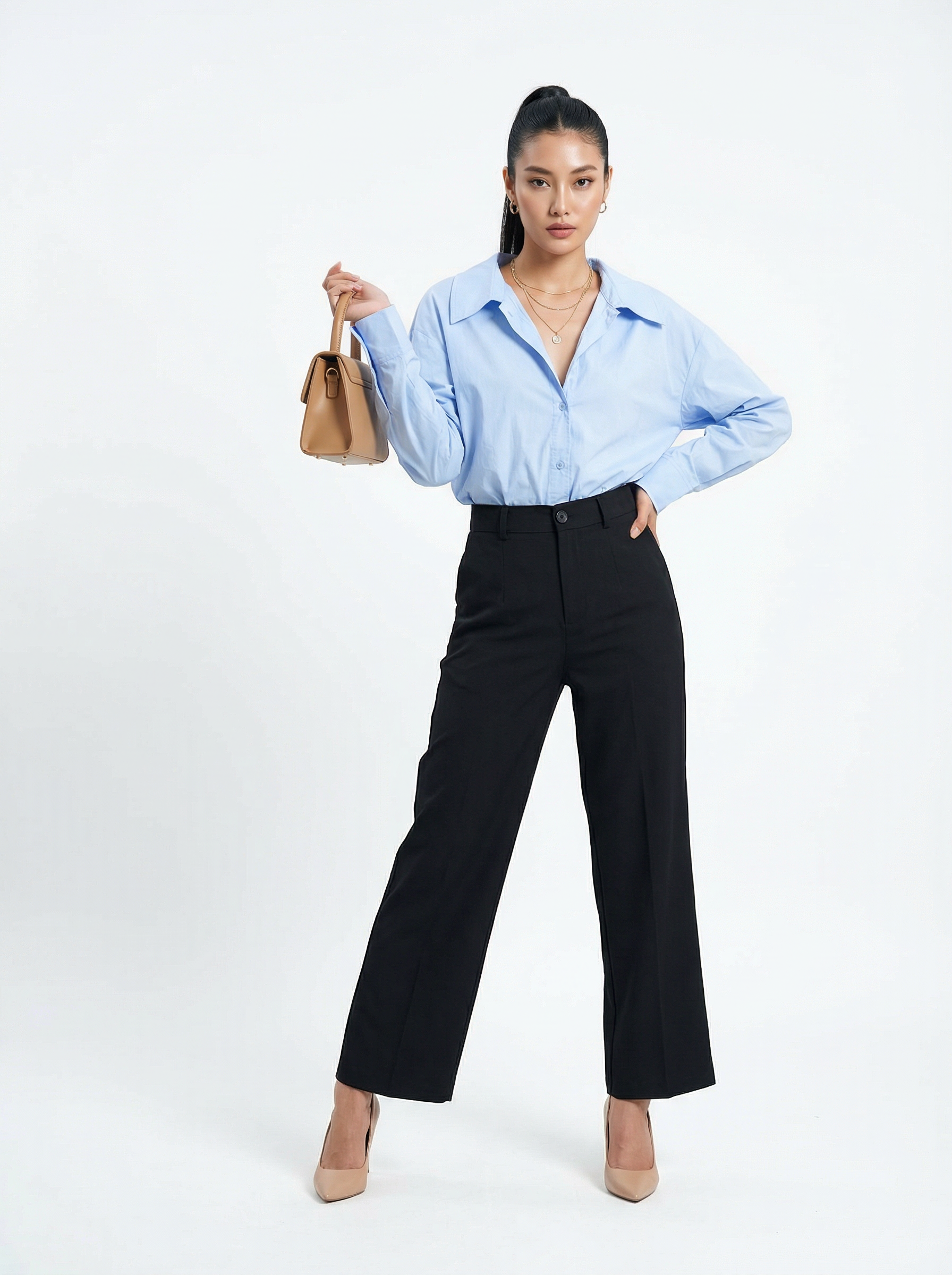 Light Blue Boyfriend Shirt