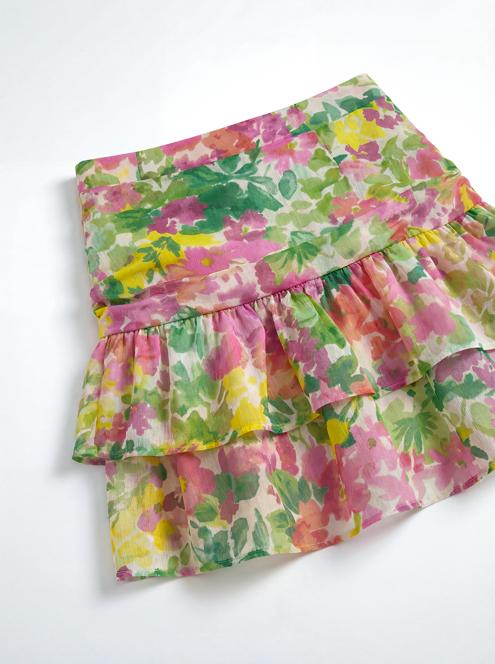 Mixed Floral Mini Skirt