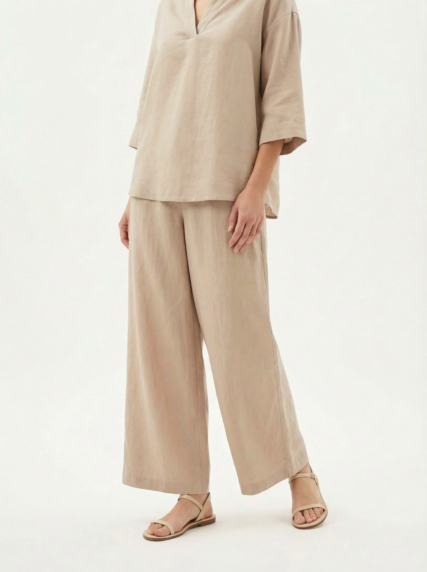 Brown Wide Leg Trouser