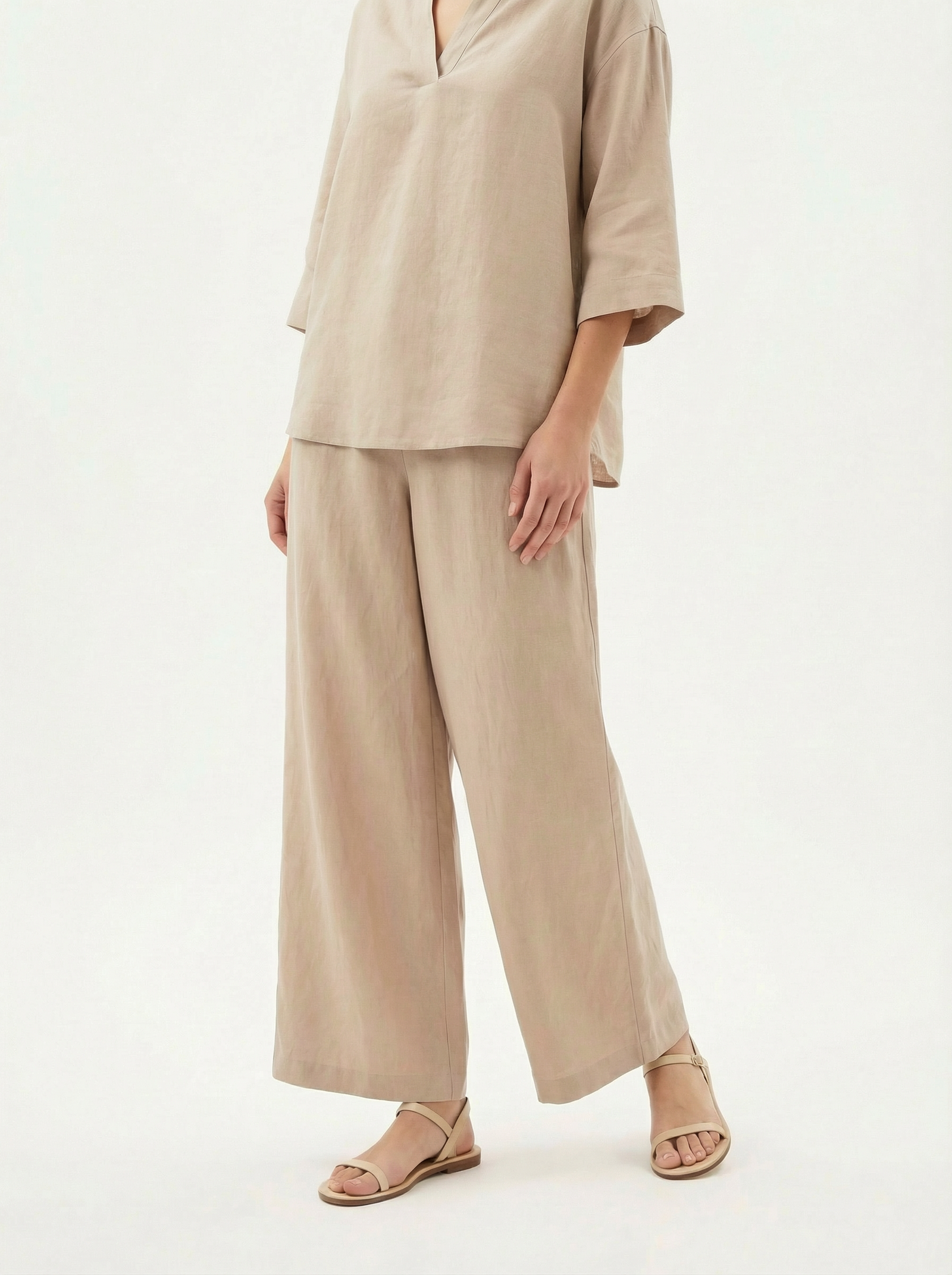 Brown Wide Leg Trouser