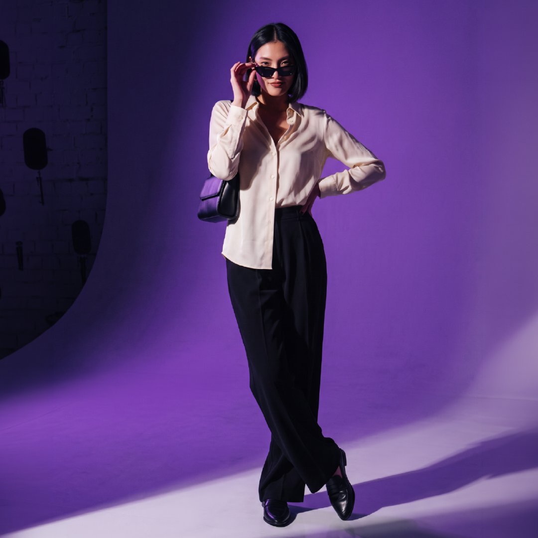 Silk Button Down Shirt Off White