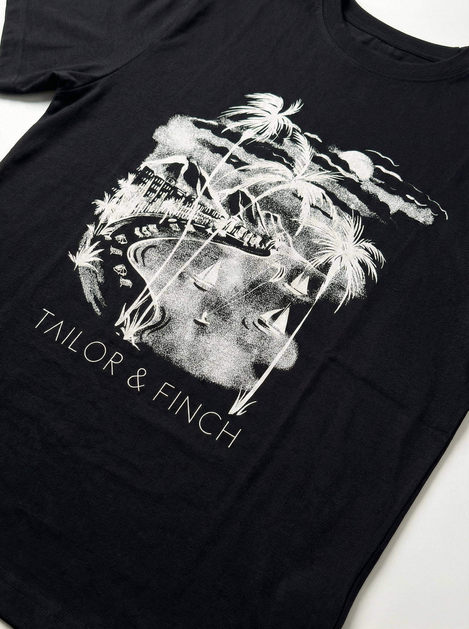 Black Printed Tee's
