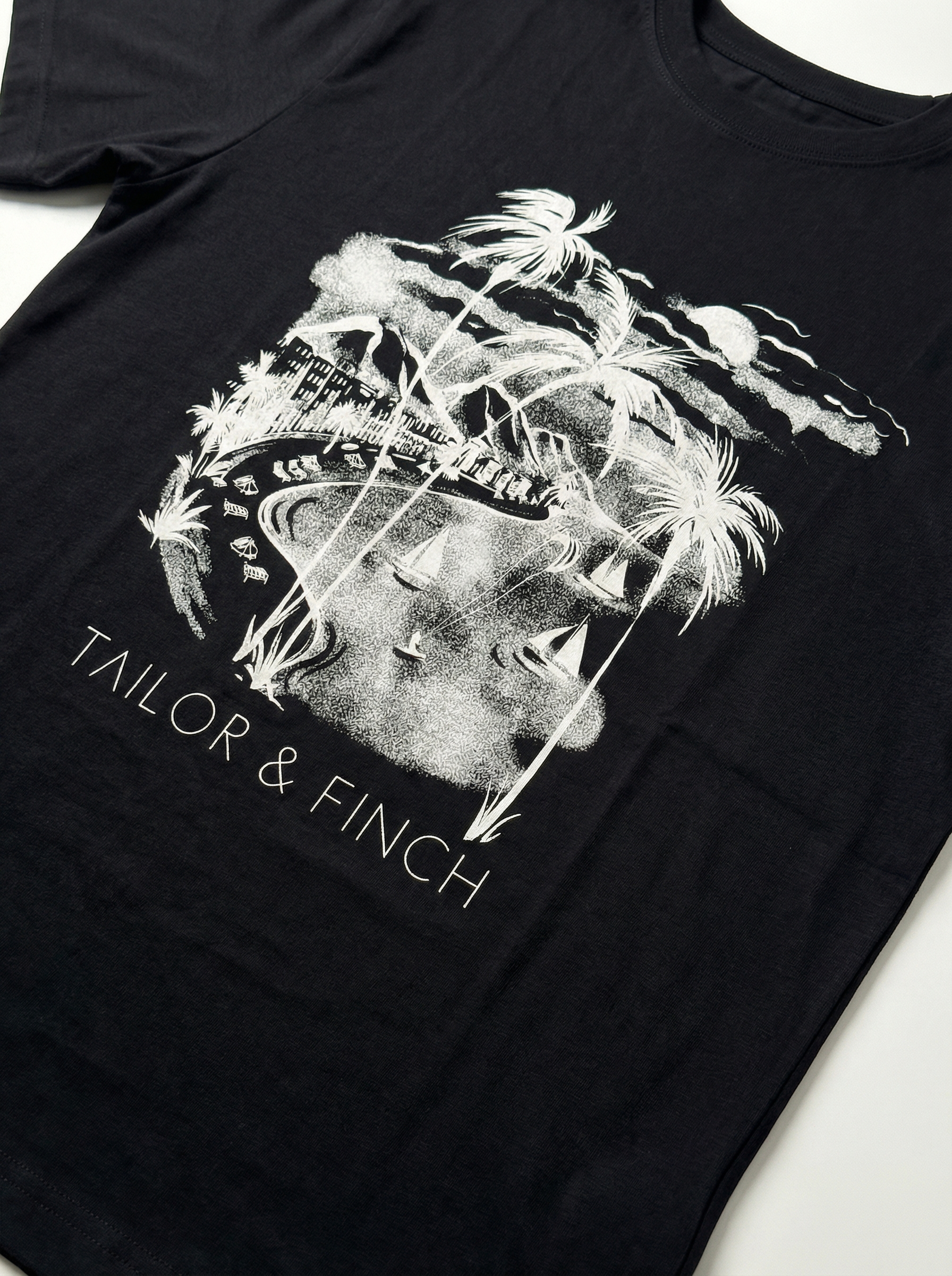 Black Printed Tee's