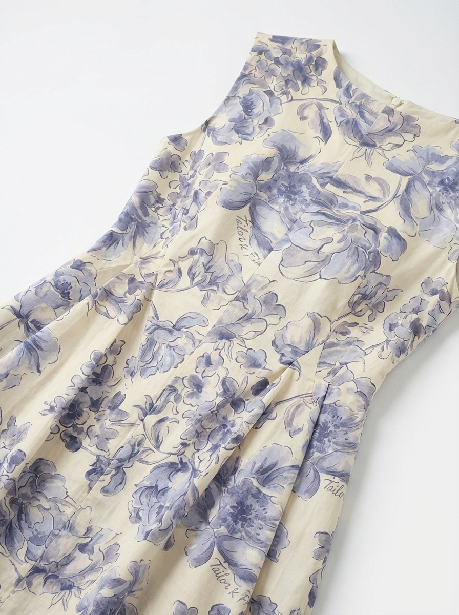 Blossom Blue Peplum Mini Dress