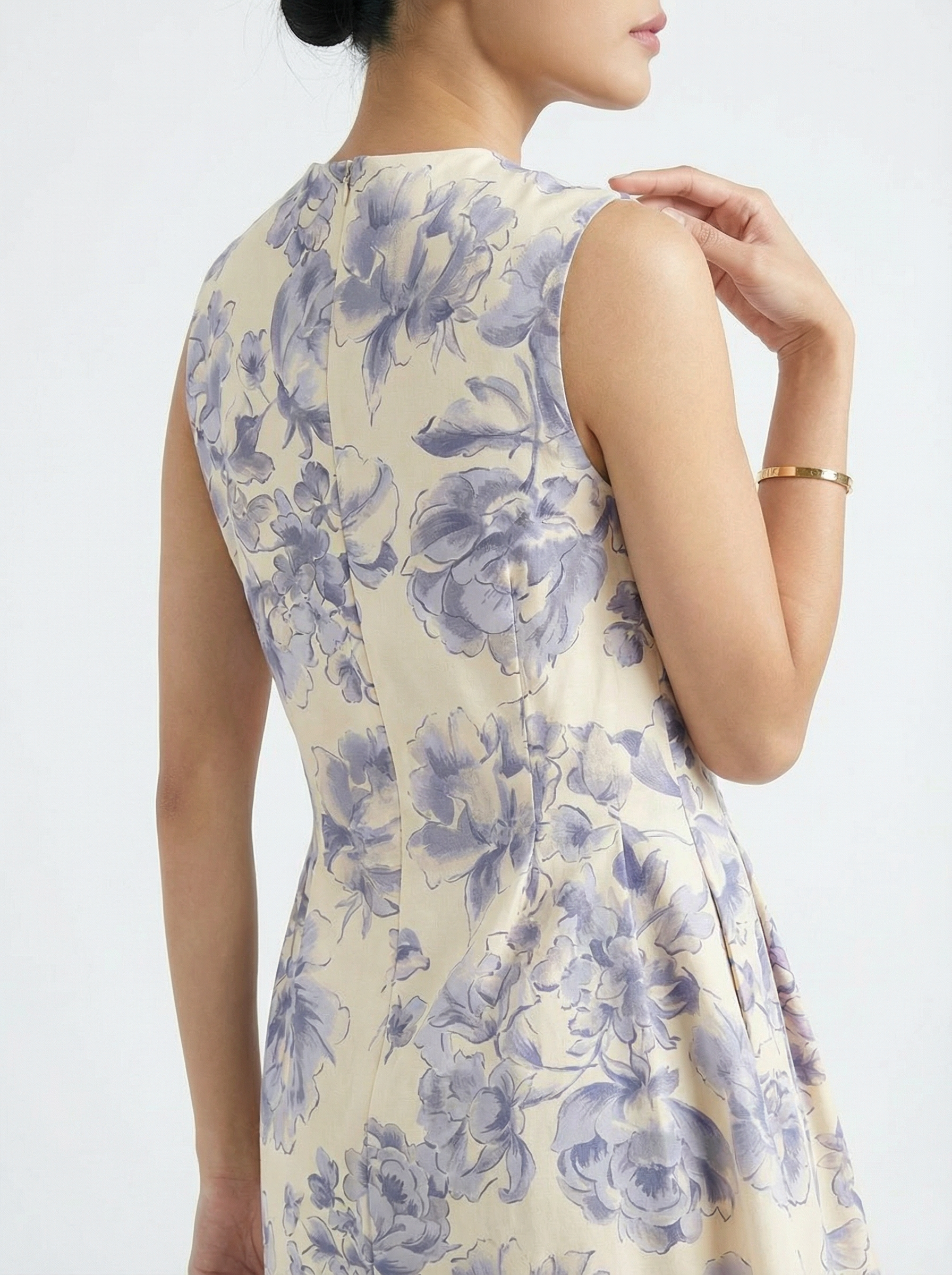Blossom Blue Peplum Mini Dress