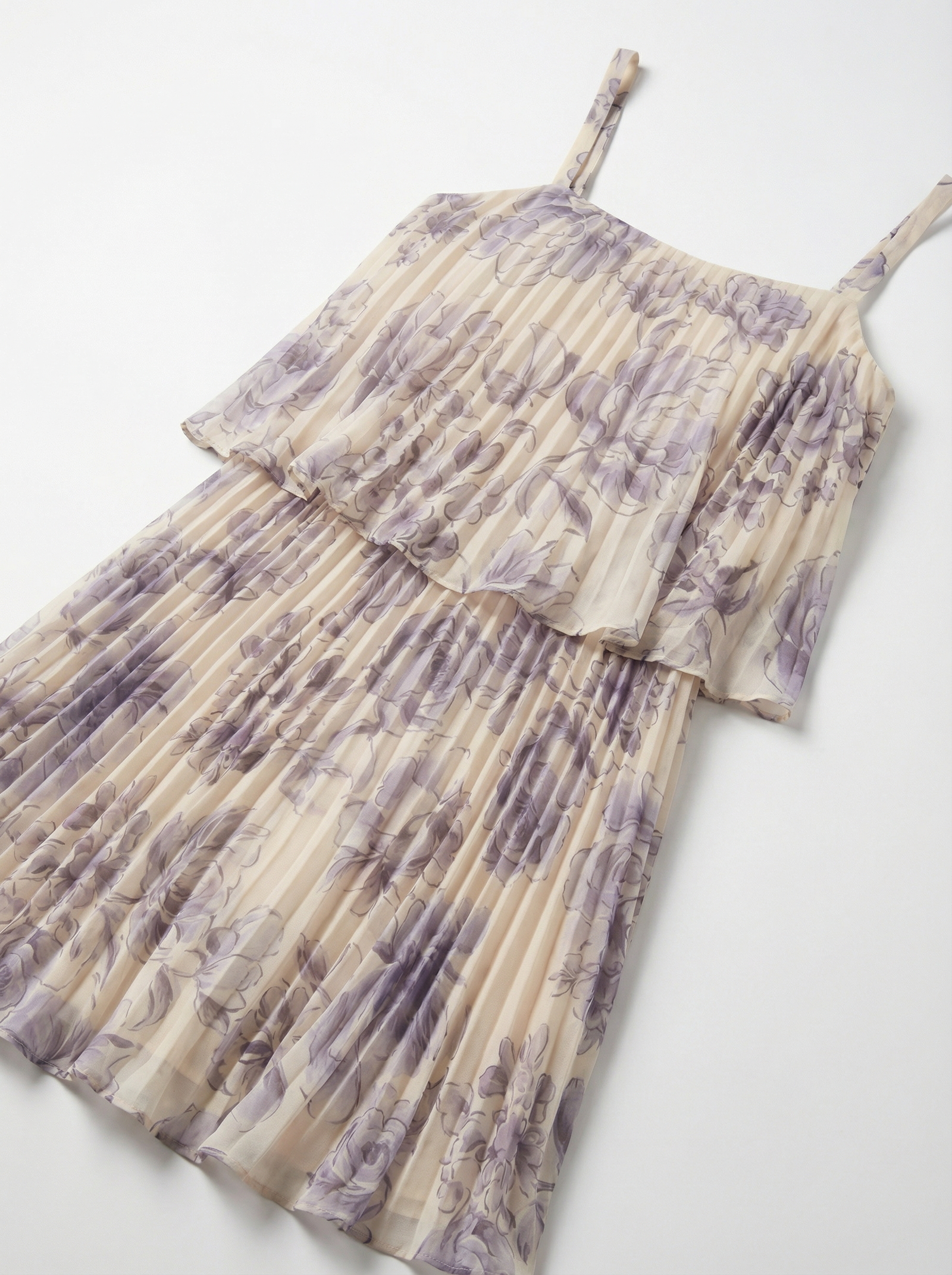 Blossom Blue Floral Pleated Mini Dress