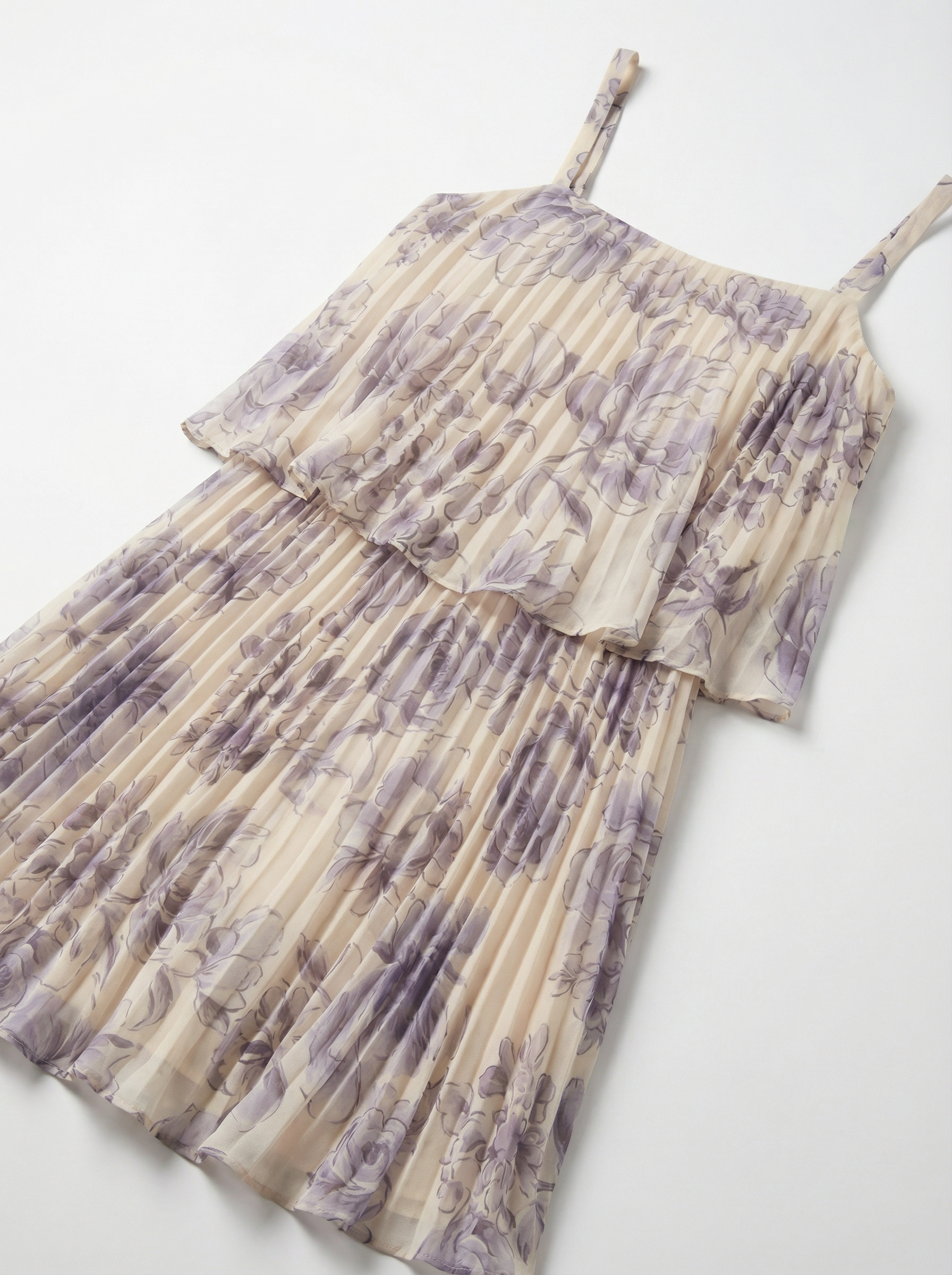 Blossom Blue Floral Pleated Mini Dress