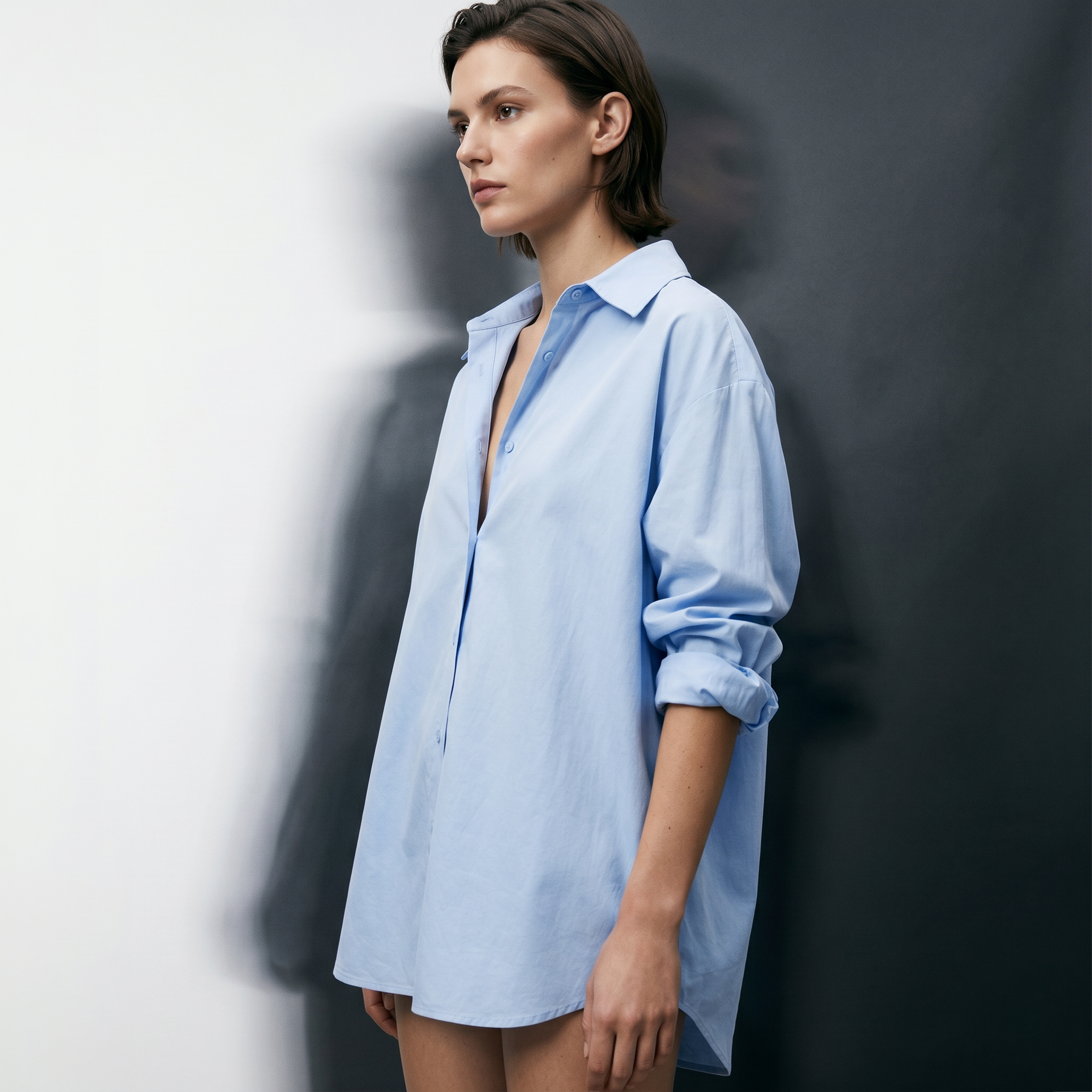 Light Blue Boyfriend Shirt