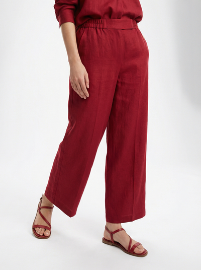 Red Wide Leg Trouser