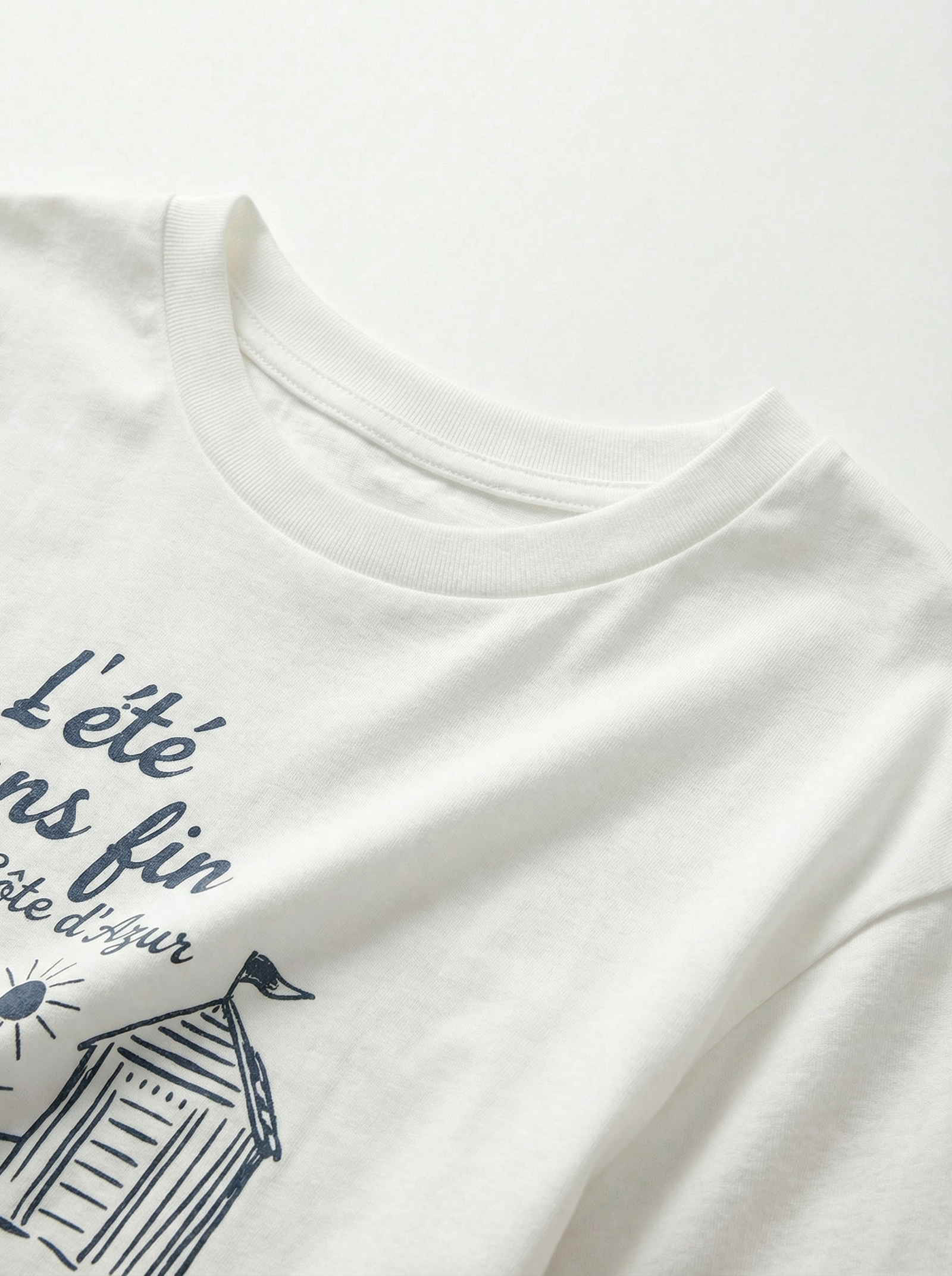 White Cropped Loose Shirt